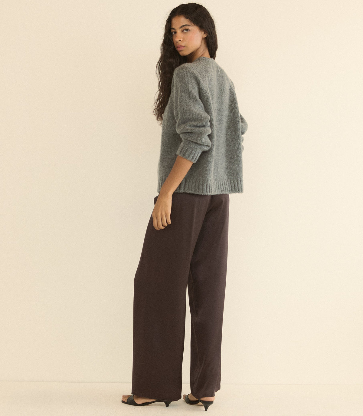 ADLEY CARDIGAN -- CHARCOAL MELANGE