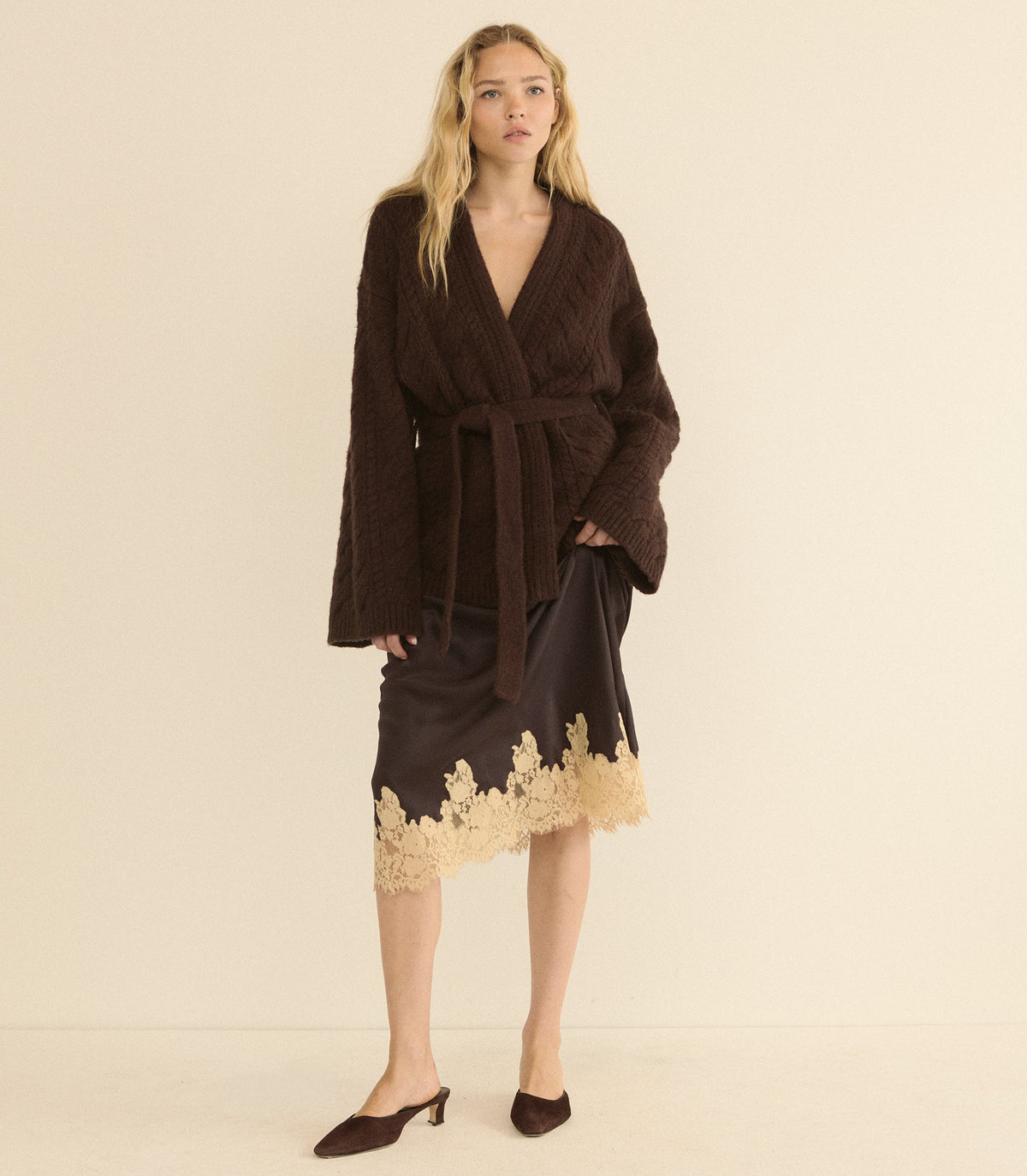 ALPINE CARDIGAN -- SYCAMORE BARK
