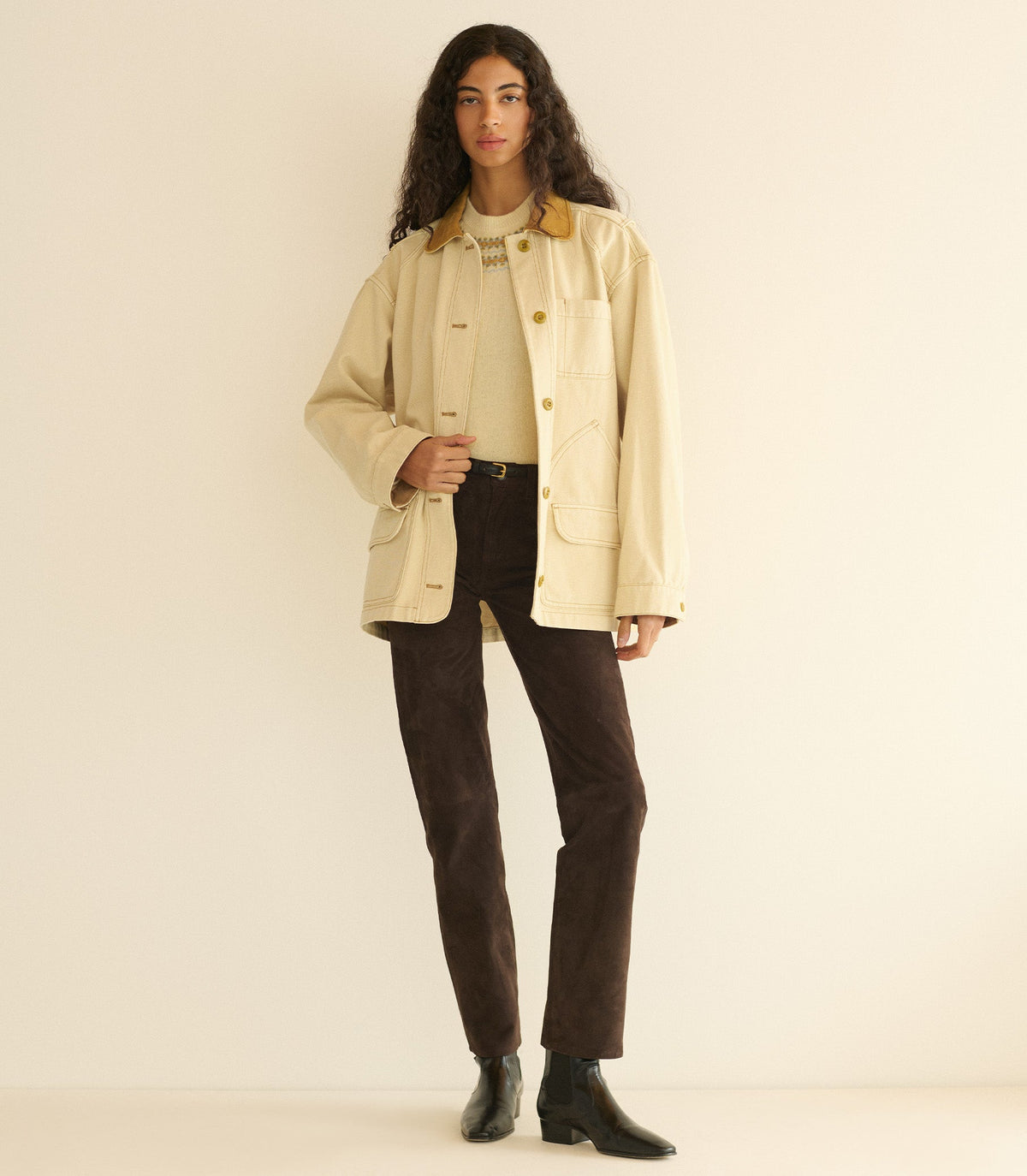PASCUAL JACKET -- STRAW