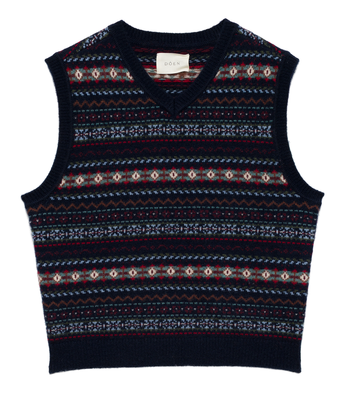 VINCENT VEST -- NAVY DASHWOOD FAIR ISLE