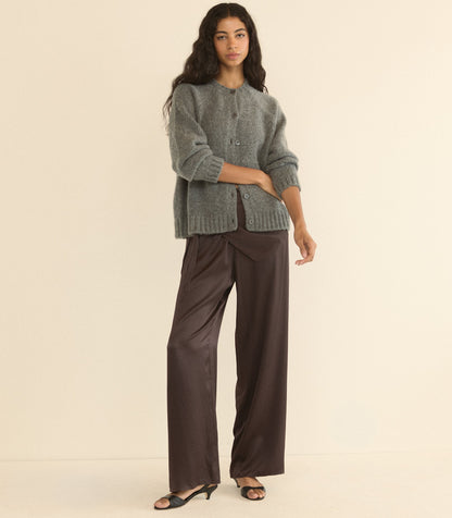 ADLEY CARDIGAN -- CHARCOAL MELANGE