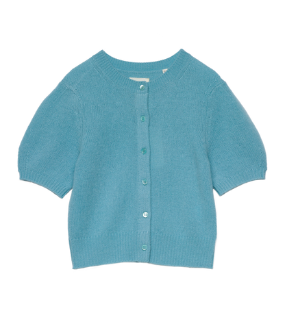 ALESIA CASHMERE CARDIGAN -- DEEP AQUAMARINE