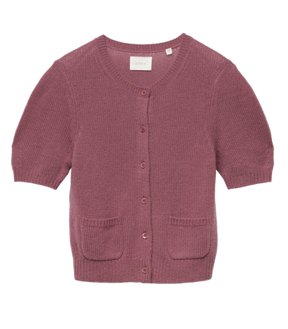 ALESIA CASHMERE CARDIGAN -- ROSE MAUVE