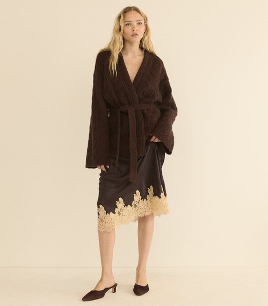 ALPINE CARDIGAN -- SYCAMORE BARK