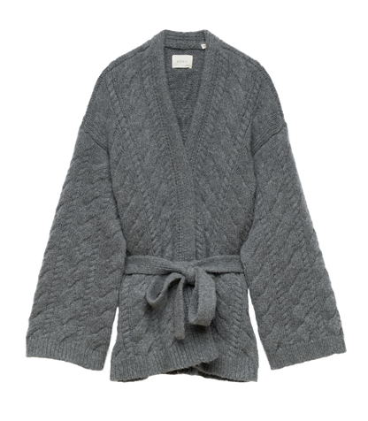 ALPINE CARDIGAN -- CHARCOAL MELANGE