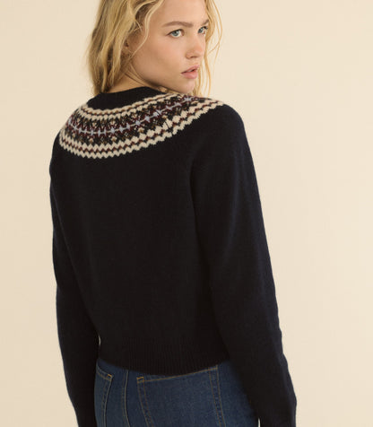 BONIFACE CASHMERE SWEATER -- NAVY