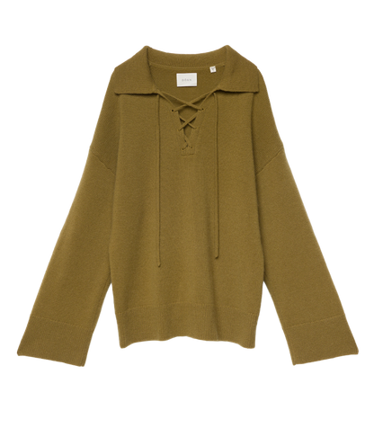 BURKE CASHMERE SWEATER -- MOSSY OLIVE BROWN