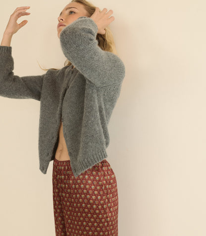 DARCY CARDIGAN -- CHARCOAL MELANGE