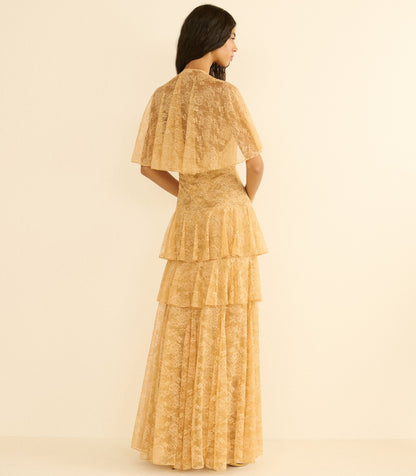 GWYNETH DRESS -- BEIGE PEARL