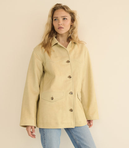 LOCKHART LEATHER JACKET -- LIMEWASH