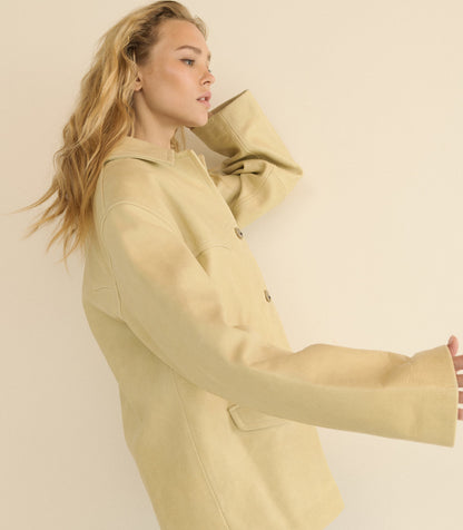 LOCKHART LEATHER JACKET -- LIMEWASH
