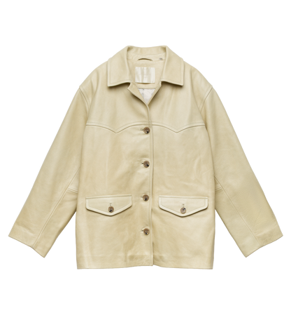 LOCKHART LEATHER JACKET -- LIMEWASH