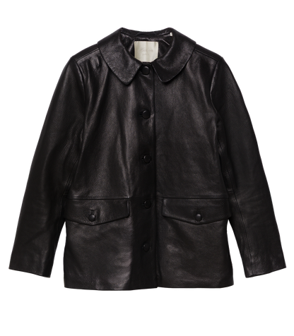 NICO LEATHER JACKET -- BLACK