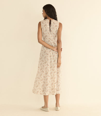 RIONA DRESS -- CRÈME WINDSWEPT MEADOW
