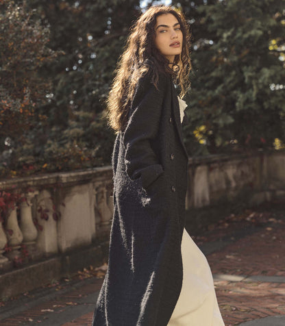 WILHELMINA COAT -- BLACK